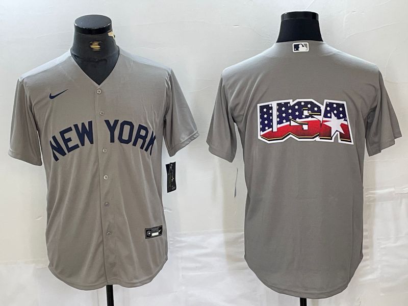 Men New York Yankees Blank Grey Dream Edition Nike 2024 MLB Jersey style 5
